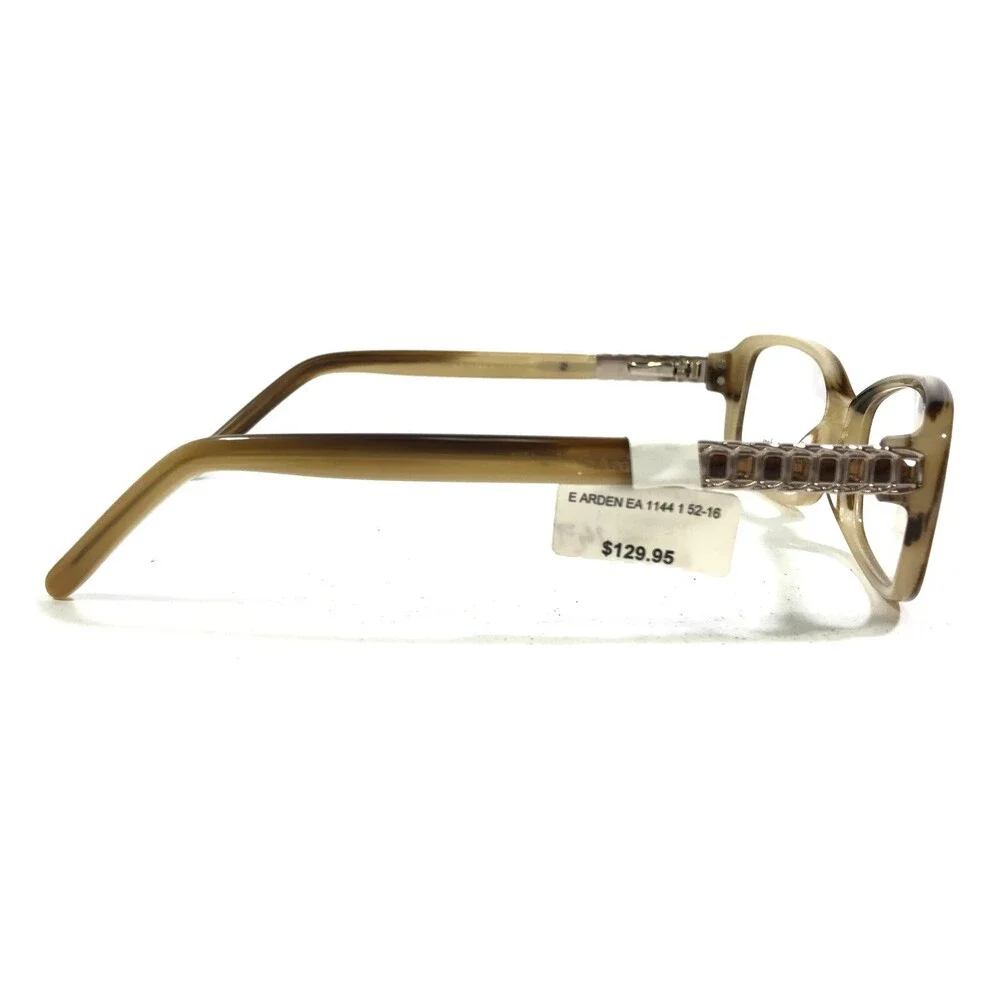 Elizabeth Arden EA 1144-1 Eyeglasses Frames Brown Horn Square Full Rim 52-16-135